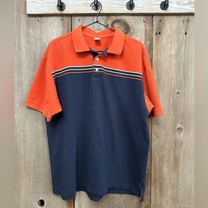 Gap Factory Store 2002 Y2K Polo Shirt in Orange and Blue Size Large Men’s